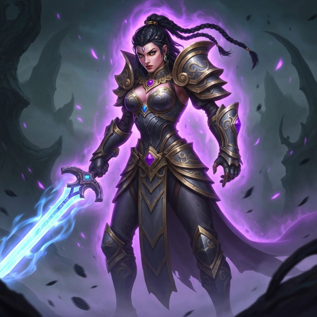 Bohater Mobile Legends z mieczem